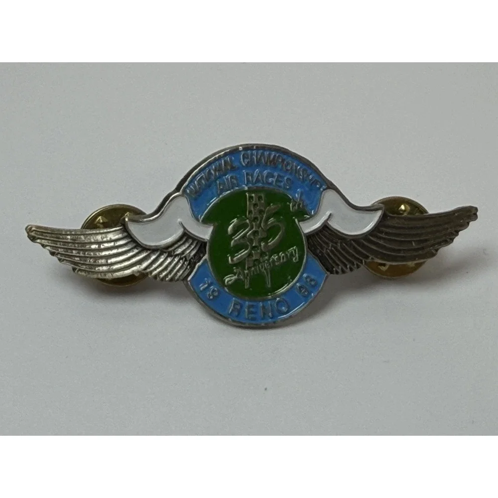 1998 National Championship RENO AIR RACES Wings Enamel Pin Airplane Logo